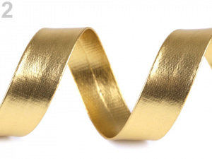Šikmý proužek koženkový šíře 20 mm stříbrný, zlatý