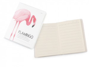 Mini zápisník linkovaný A7 plameňák Languo