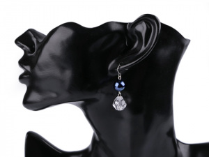 Perlové náušnice s broušenými korálky