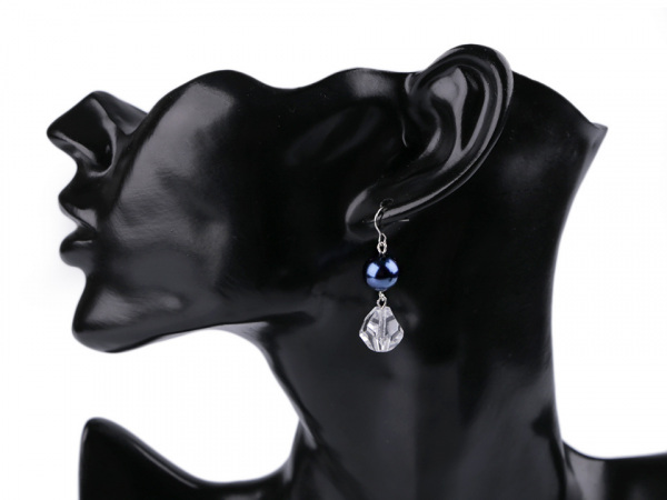 Perlové náušnice s broušenými korálky