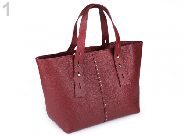 Italská kožená kabelka 29x46 cm