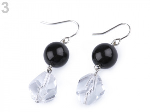 Perlové náušnice s broušenými korálky