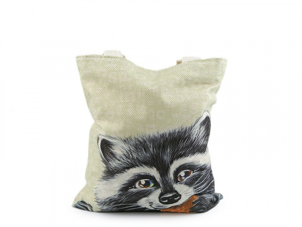 Malá textilní taška liška, mýval, jednorožec 21x25 cm