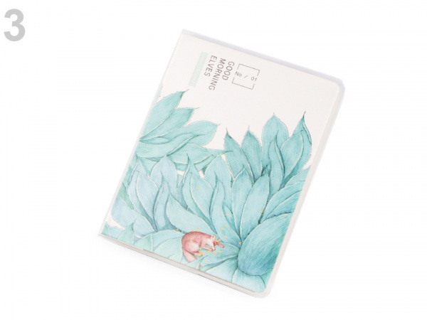 Mini zápisník linkovaný A7 kaktusy Languo