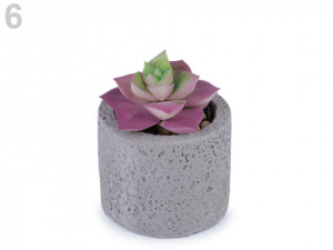 Umělý sukulent / kaktus v betonovém květináči