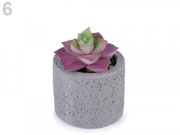 Umělý sukulent / kaktus v betonovém květináči