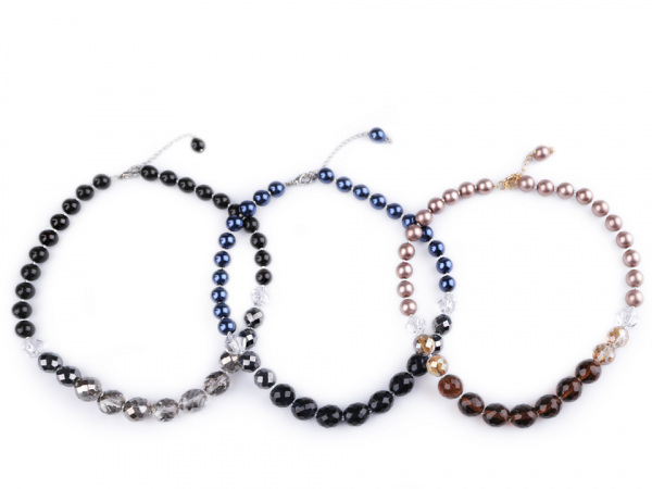 Perlový náhrdelník broušené ohňovky