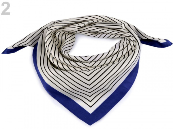 Saténový šátek s jemným proužkem 70x70 cm