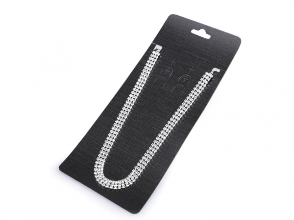 Štrasový náhrdelník třířadý - jablonecká bižuterie