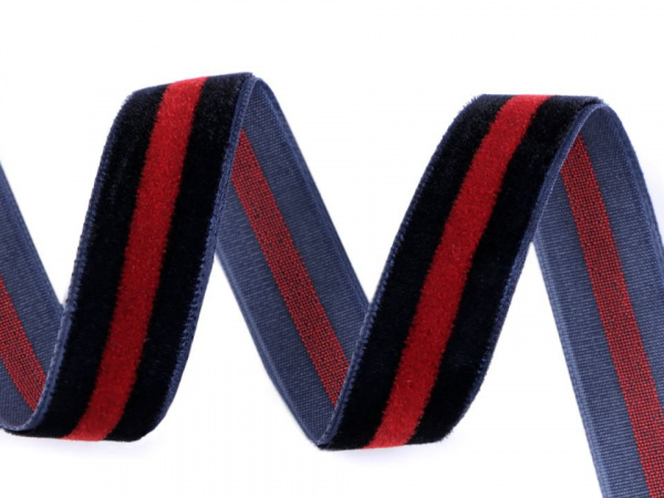 Lampas / oděvní stuha sametová šíře 15 mm