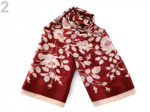 Saténová šála šípková růže 90x180 cm