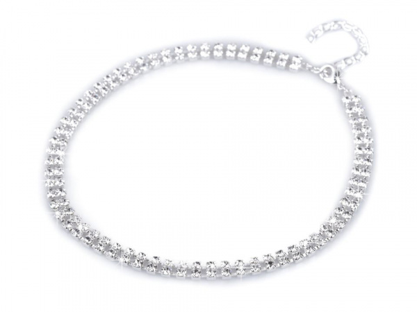 Štrasový náhrdelník dvouřadý - jablonecká bižuterie