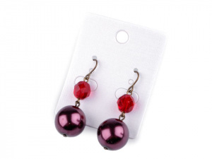 Perlové náušnice s broušenými korálky