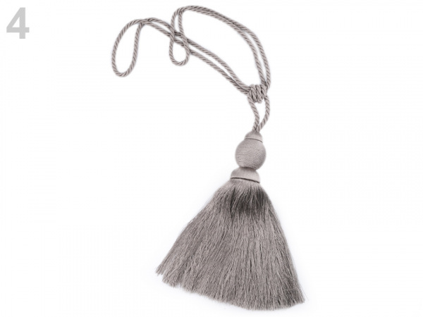 Velký dekorační úvaz / šňůra na závěsy se střapcem