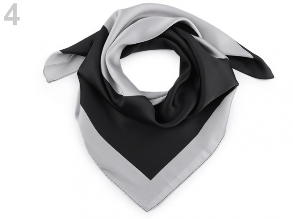 Saténový šátek s lemem 70x70 cm