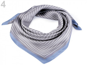 Saténový šátek s jemným proužkem 70x70 cm