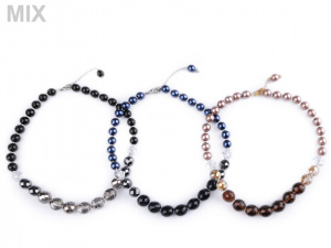 Perlový náhrdelník broušené ohňovky