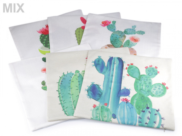 Povlak na polštář kaktus 44x44 cm