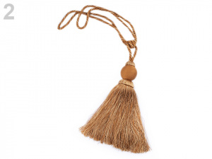 Velký dekorační úvaz / šňůra na závěsy se střapcem