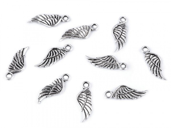 Přívěsek andělské křídlo 7x21 mm