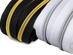 Zip spirálový No 5 s metalickými zoubky metráž