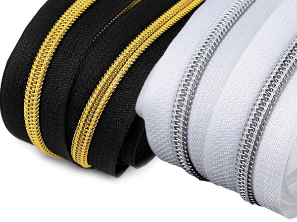 Zip spirálový No 5 s metalickými zoubky metráž