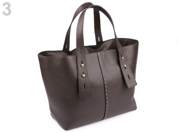 Italská kožená kabelka 29x46 cm