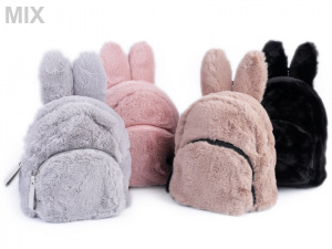 Dívčí kožešinový batoh zajíc