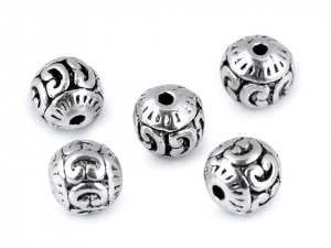 Kovový korálek ornament Ø8 mm