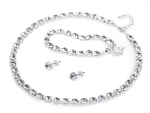 Štrasová souprava - jablonecká bižuterie