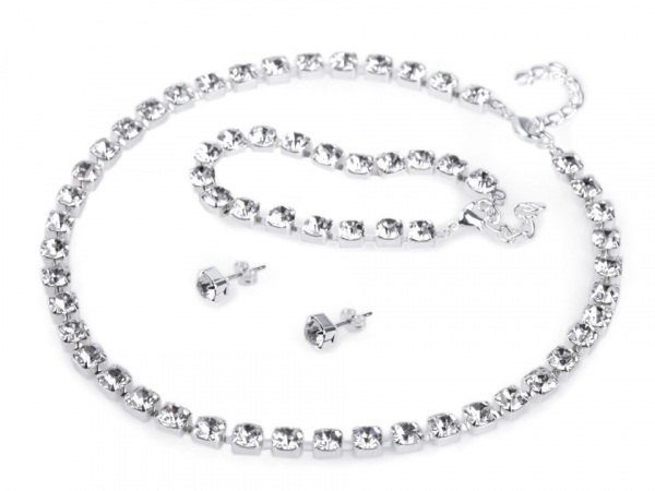 Štrasová souprava - jablonecká bižuterie