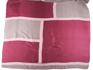 Saténová šála geometrické tvary 90x180 cm