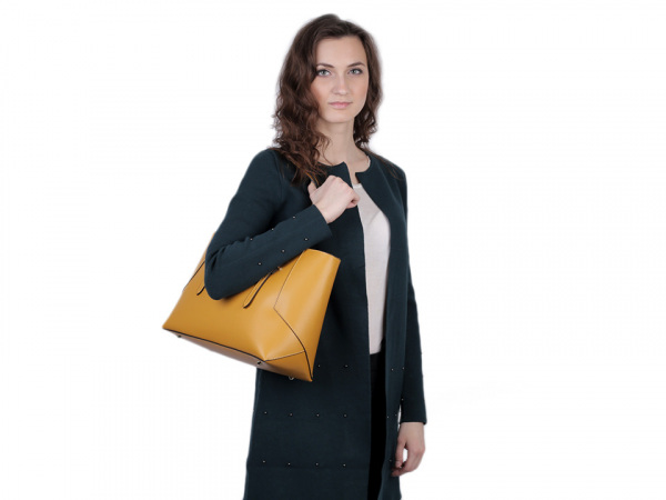 Kožená kabelka - dovoz Itálie 25x38 cm