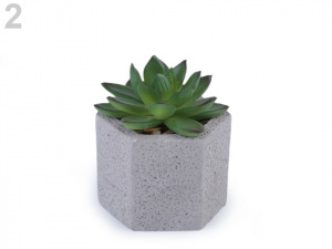 Umělý sukulent / kaktus v betonovém květináči