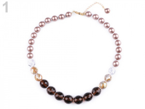 Perlový náhrdelník broušené ohňovky
