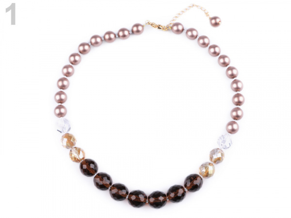 Perlový náhrdelník broušené ohňovky