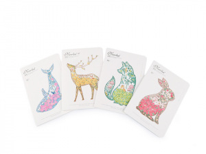 Deníček / zápisník linkovaný A6 liška, jelen, zajíc, velryba Languo