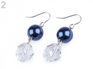 Perlové náušnice s broušenými korálky