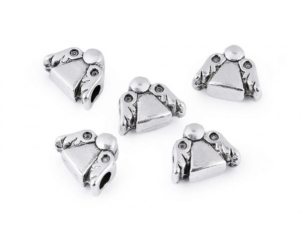 Kovový korálek anděl 10x14 mm