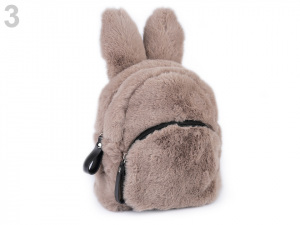 Dívčí kožešinový batoh zajíc