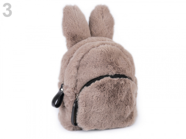 Dívčí kožešinový batoh zajíc