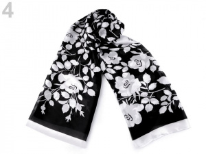 Saténová šála šípková růže 90x180 cm