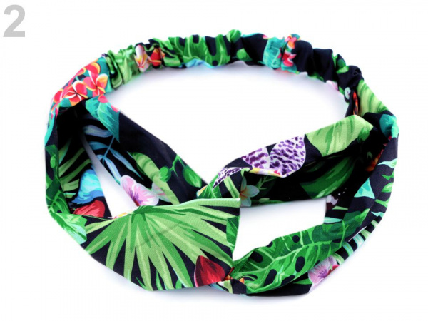 Látková čelenka pin up překřížená