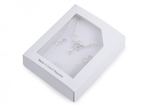 Náhrdelník a náušnice s broušenými kamínky - jablonecká bižuterie