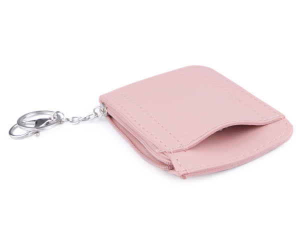 Peněženka / klíčenka s glitrovým srdcem 9x12 cm