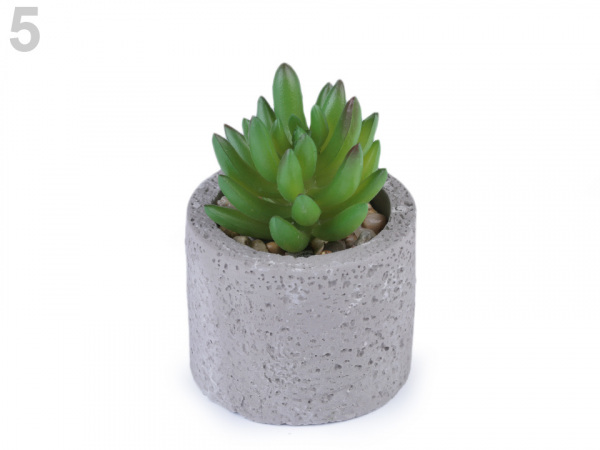 Umělý sukulent / kaktus v betonovém květináči