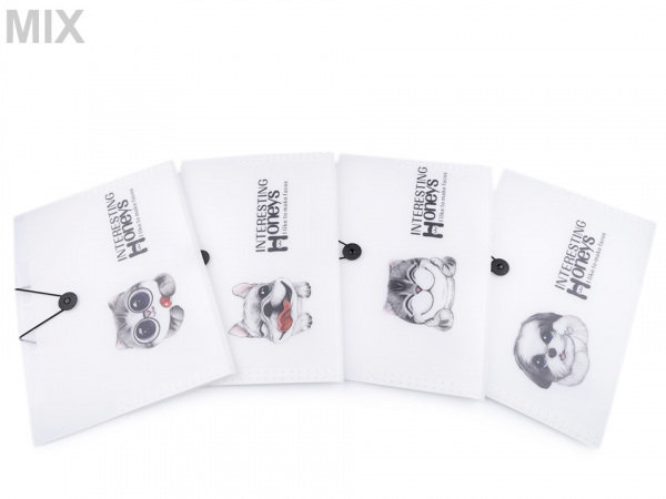 Složka s přihrádkami A4 pes, kočka Languo