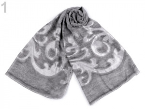 Šála s ornamentem 75x180 cm