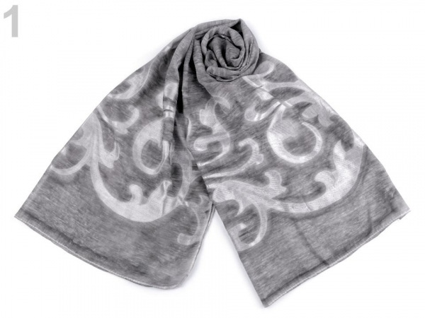 Šála s ornamentem 75x180 cm