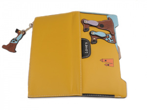 Dámská peněženka / dokladovka psi 10x20 cm